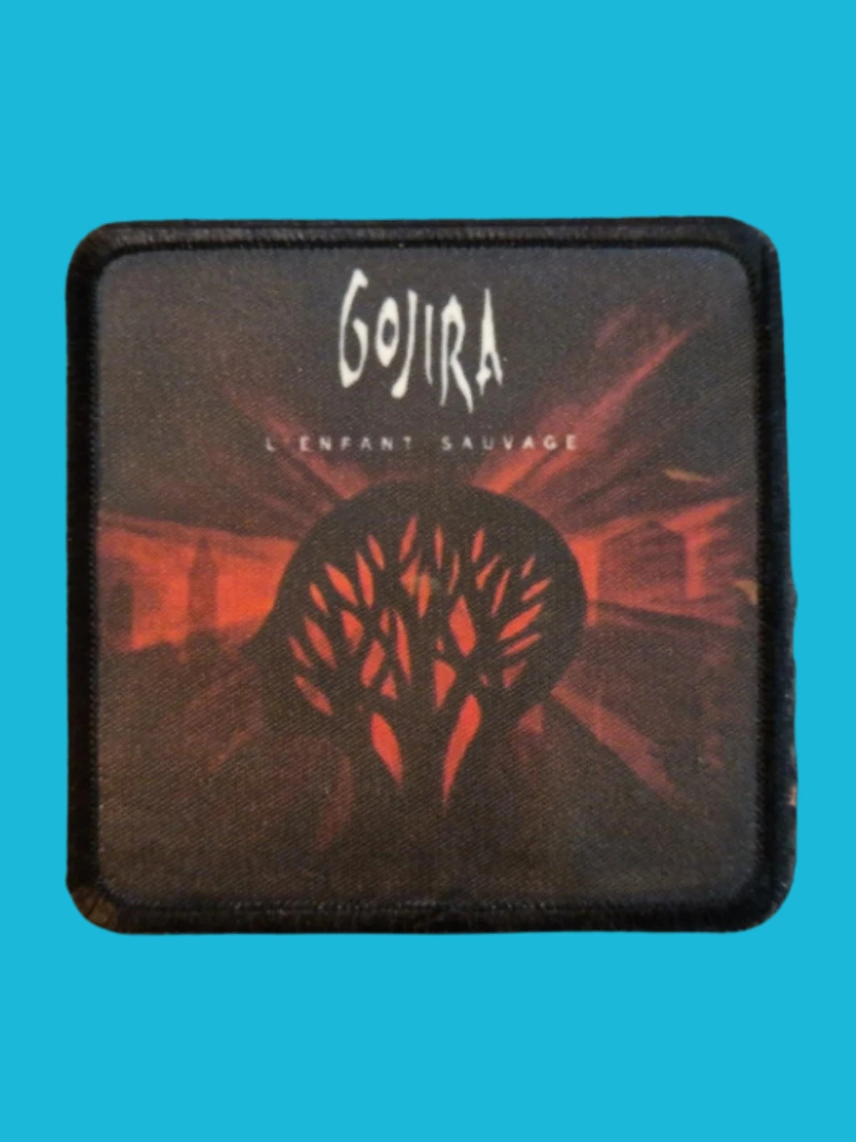 Patch Gojira - L'enfant sauvage - Imprimé - Carré de 7,5 x 7,5 centimètres